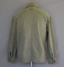 Load image into Gallery viewer, Vintage 70s Snap Front Green Denim Jacket Size Medium to Large