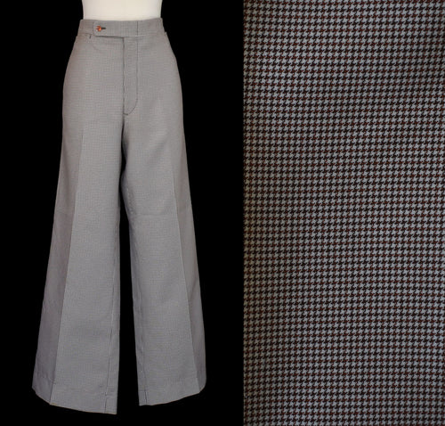 Vintage 70s Hounds Tooth High Waist Pants Size 35
