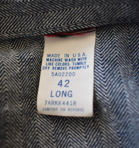 Vintage 70s Blue Striped Herringbone Mechanics Coveralls Flight Suit Boiler Suit Size Large to XL