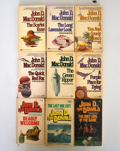 John D. MacDonald 50s 60s Thriller Novels, 1950s 1960s Crime & Suspense Stories, Pulp Fiction, Lot of 40