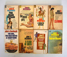 Load image into Gallery viewer, John D. MacDonald 50s 60s Thriller Novels, 1950s 1960s Crime &amp; Suspense Stories, Pulp Fiction, Lot of 40