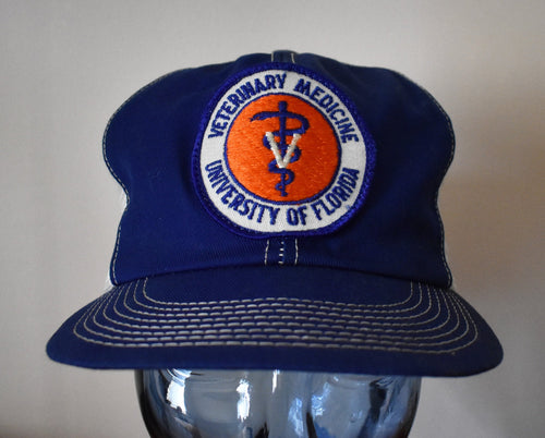 Vintage 80s University of Florida Veterinarian Medicine Trucker Hat K Brand Snapback
