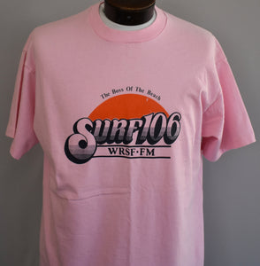 Vintage 90s WRSF Surf 106 Radio The Boss of the Beach Tee Size Large to XL