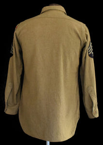 Vintage 40s WWII Wool Military Field Shirt Size Small to Medium