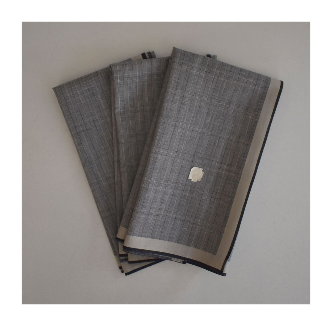 Vintage 60s Handkerchiefs, 1960s Geometric Pattern Hankies, Set of 3
