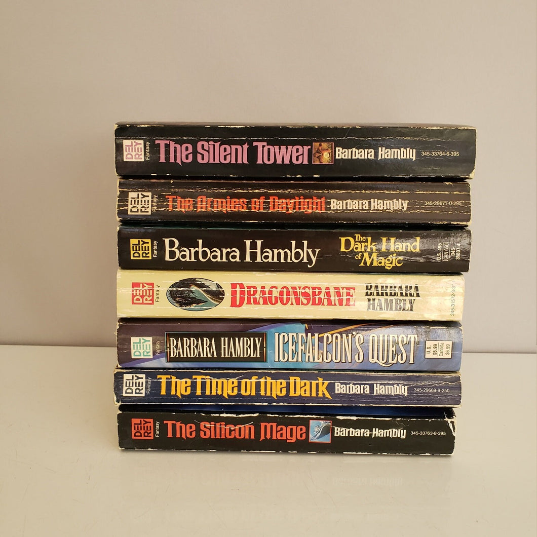 Lot of 7 Vintage Barbara Hambly Sci-Fi Science Fiction Fantasy Del Rey Books