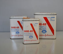 Load image into Gallery viewer, Vintage 60s Metal Band-Aid Tin Box With Butterfly Closures