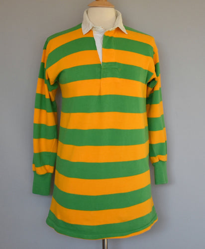Vintage 70s Chunky Striped Rugby Shirt Size Small to Medium