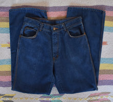 Load image into Gallery viewer, Vintage 70s Blue Angels Dark Wash Heavy Denim Jeans Size 32 x 31.5