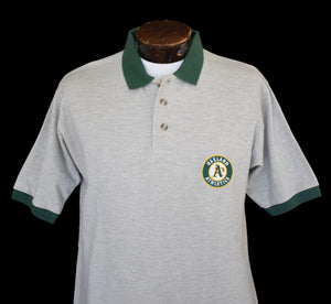 Vintage 90s Oakland A's Polo Shirt Size Medium to Large