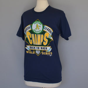Vintage 90s Oakland A's American League Champs Tee Size Small to Medium
