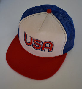 Vintage 90s USA Embroidered Snap Back Hat