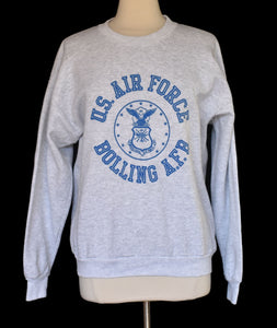 80s Bolling A.F.B. US Air Force Raglan Sweatshirt Size Large