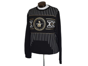 Supply & Demand Cobra Black Stiped Pullover Sweatshirt Size XL Extra Large